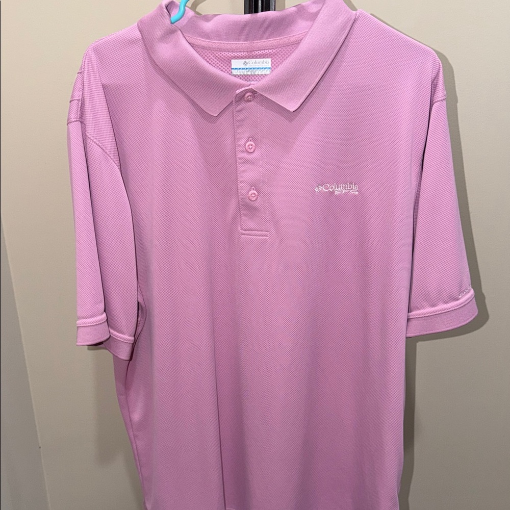 Columbia Light Pink Performance Polo